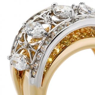 Victoria Wieck 3.09ct Absolute™ 2 Tone Overlay Band Ring