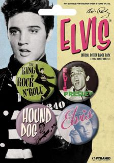Elvis Presley Early Years 4 Badge Gift Pack Official B105