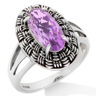 Hilary Joy 1.44ct Lilac Amethyst Sterling Silver Weave Design Ring at