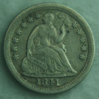 1841 O Liberty Seated Silver Half Dime 