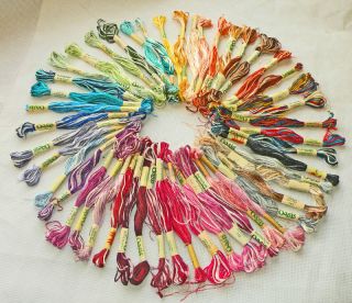 20 Art Silk Embroidery Thread Floss 20 Vareigated Col