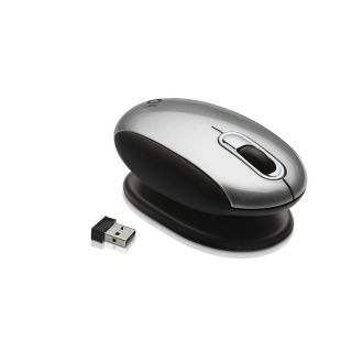 Whirl Mini Laser Mouse with Anti Gravity Comfort Pivot   Silver