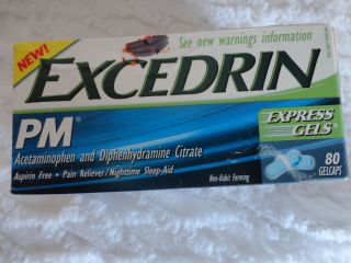 Excedrin PM Express Gelcaps 80 Count Box