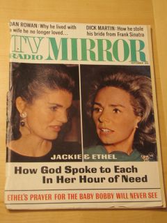   Mirror September 1968 Jackie Kennedy Ethel Kennedy Rowan and Martin