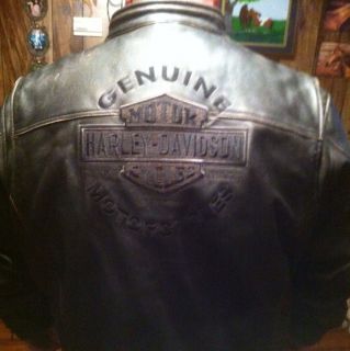 Mens 4XL Harley Davidson Leather Motorcycle Jacket