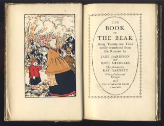 THE BOOK OF THE BEAR. 21 TALES TRANSLATED FROM RUSSIAN . 1928