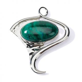 Mine Finds by Jay King Chrysocolla Stone Sterling Silver Pendant