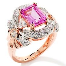 xavier 3 52ct absolute created pink sapphire bow ring $ 64 95 $ 89 95