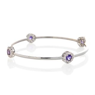  white topaz sterling silver floral bangle bracelet rating 5 $ 68 98 s