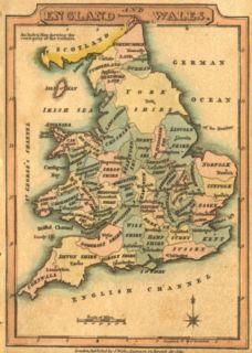  UK England Wales Wallis 1810 Map