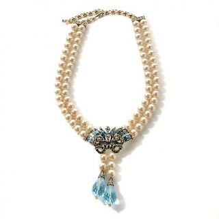 Heidi Daus Crystal Hue Persuasion Simulated Pearl Drop Necklace at