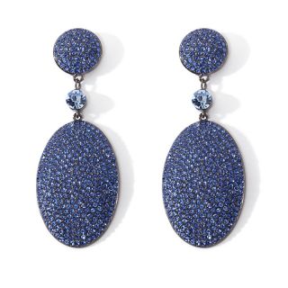 pave crystal oval drop earrings rating 7 $ 79 95 or 2 flexpays of
