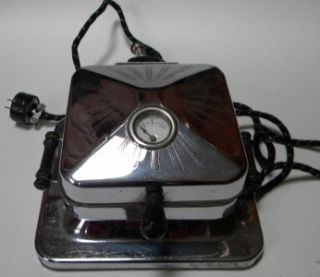 vintage antique bersted electric waffle iron maker