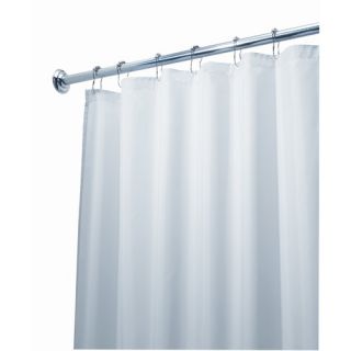 InterDesign Eva Frost Extra Long Shower Curtain Liner in White 15062