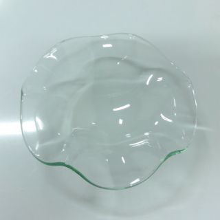 Electric Scent Oil Tart Warmer Replacement Fluted Wavy Clear Dish A1