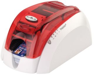 Evolis Pebble 4 Red ID Card Color Printer 800512365914