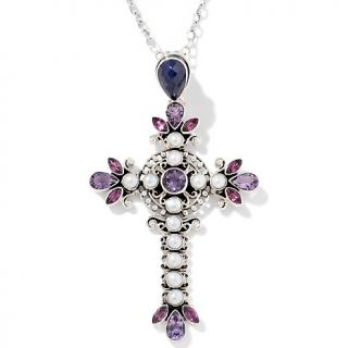Jewelry Pendants Cross Nicky Butler 8.3ct Amethyst and