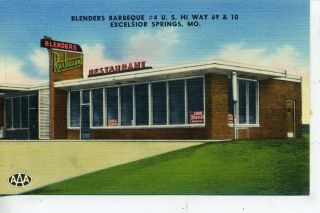 Excelsior Springs Missouri Blenders BBQ Restaurant Linen Advertising