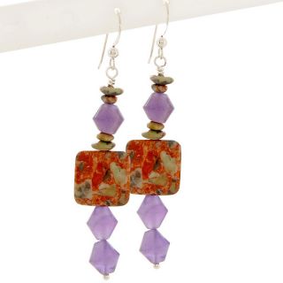 Jay King Fantasy Stone and Amethyst Sterling Silver Earrings