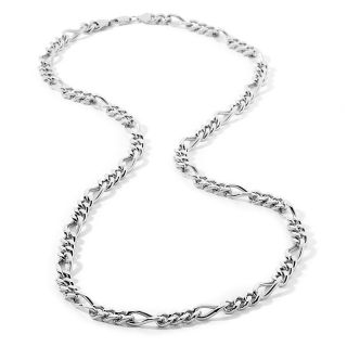 Jewelry Necklaces Chain Stately Steel 8.5mm Figaro Link 30 1/2