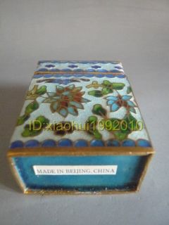 Chinese Old Beijing Handmade Cloisonne Flowers Snuff Box