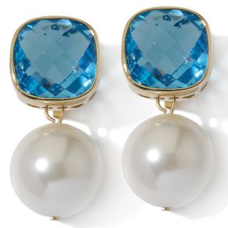 Joan Boyce Too Blue to be True Simulated Pearl Earrings at