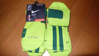 Nike Elite Sock 2 0 Platinum Olympic Neon Lime Green Sz L 8 12 Pink