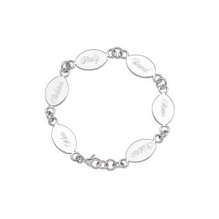 106 9592 sterling silver engravable oval family name bracelet rating 2