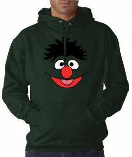 Ernie Face Sesame Street 50 50 Pullover Hoodie