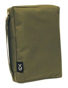Basic Canvas Bible Cover   Olive Green   Extra Large XL   NWT