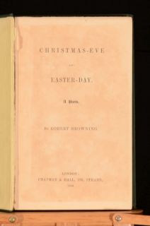1850 Robert Browning Christmas Eve and Easter Day First Edition