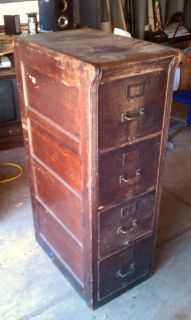 antique yawman erbe mfg co wood filing cabinet
