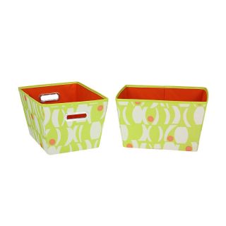 113 5283 household essentials 2 small tapered bins geo print lime with