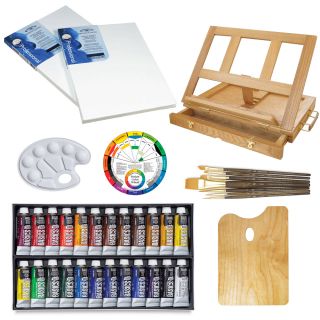 part usa kit art 24 esl custom 24 color artist painting kit with easel