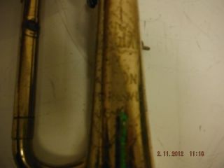 Holton Collegiate Trumpet Elkhorn Wis USA 240124 Brass Horn Vintage