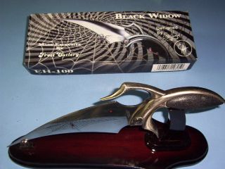 Black Widow Fantasy Knife Eric Hasger w Stand