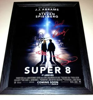 Super 8 PP Signed Framed 12x8 Poster JJ Abrams Elle Fanning