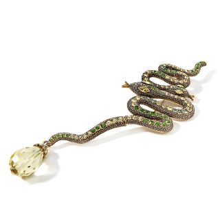 Heidi Daus Snake Charm Her Crystal Accented Pin