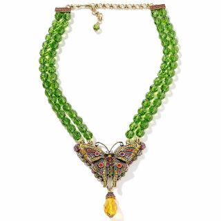 129 059 heidi daus madame butterfly two row beaded drop necklace note