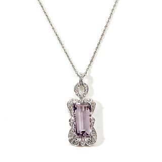 Victoria Wieck 6.32ct Pink Amethyst and White Topaz Sterling Silver