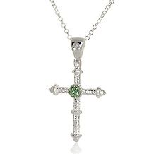 tagliamonte gem sterling silver cross pendant w chain $ 119 95