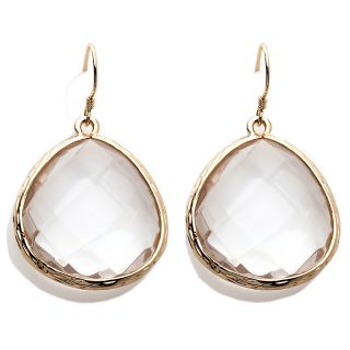 CL by Design Slice of Ice White Quartz Drop Earrings at