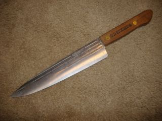 Unused Vintage Ontario Old Hickory Carbon Steel Chef Knife w 12 Blade