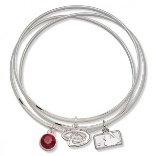 128 274 mlb ladies triple bangle bracelets by logo art arizona