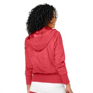 Mariah Carey Suede Like Stretch Hoodie with Satin Lining at