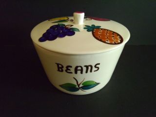 Vintage Watts Esmond Fruit Pattern Bean Pot USA Purinton