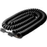 25 Foot Handset Phone Cord, Land line Telephone, Coiled Black