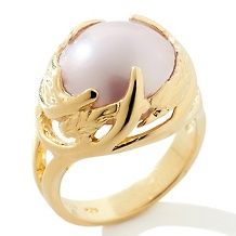 13 5mm cultured mabe pearl vermeil leaf ring $ 55 96 $ 139 90