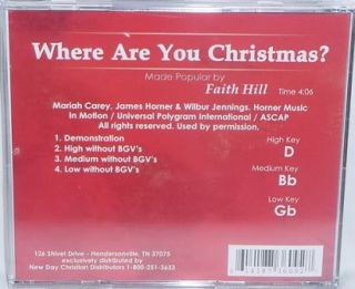 Faith Hill Where Are You Christmas Accompaniment CD
