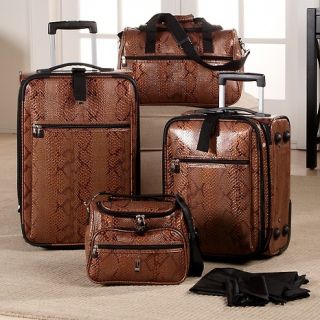 Snakeskin Print 7 piece Luggage Set by Travel Concepts   A Division of